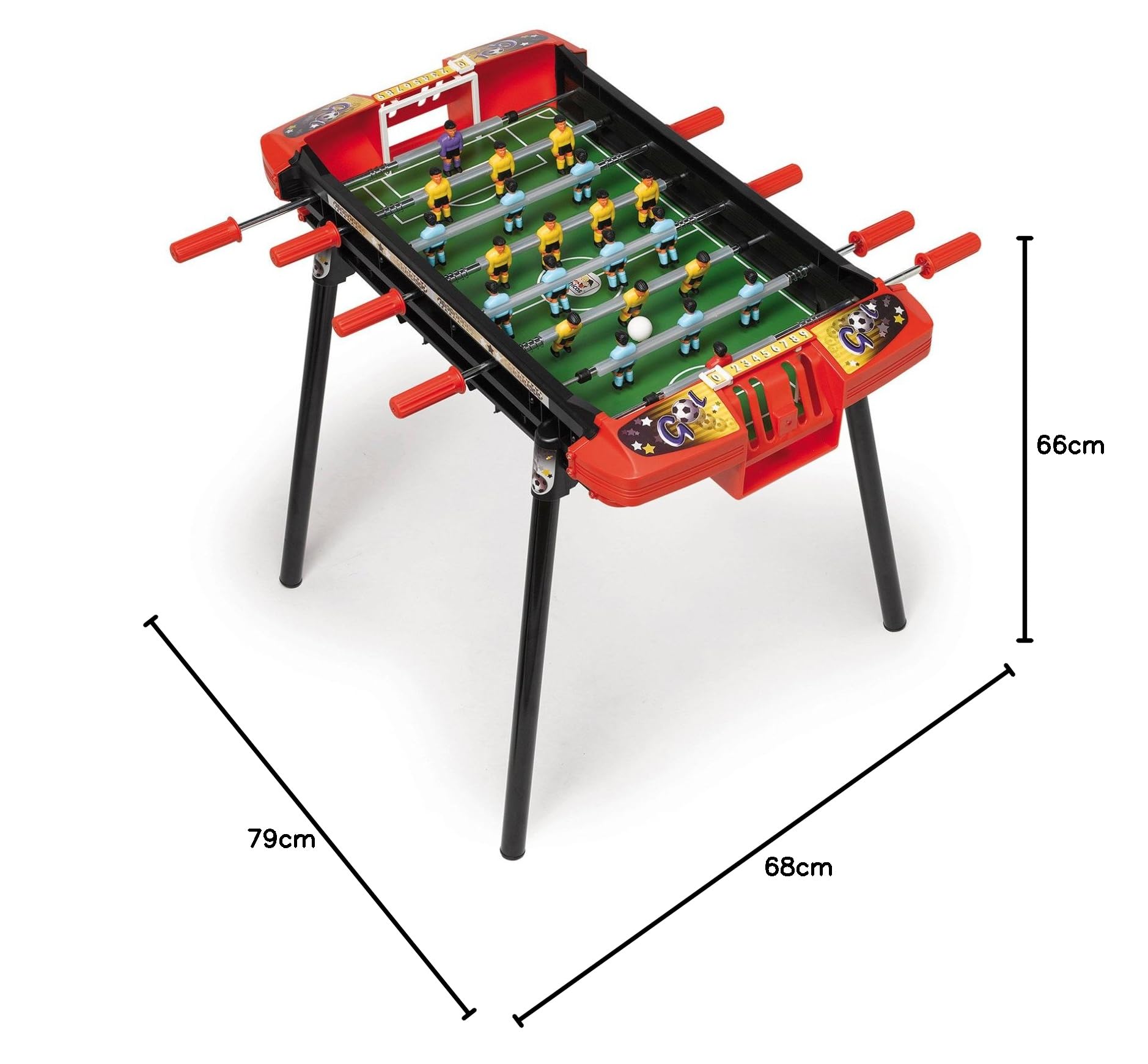 Chicos - Tischkicker Kinder Kickertisch | Klappbar mit Metallbeinen und Torzählwerk | beinhaltet Teleskopsäulen | Ab 3 Jahren (72302)