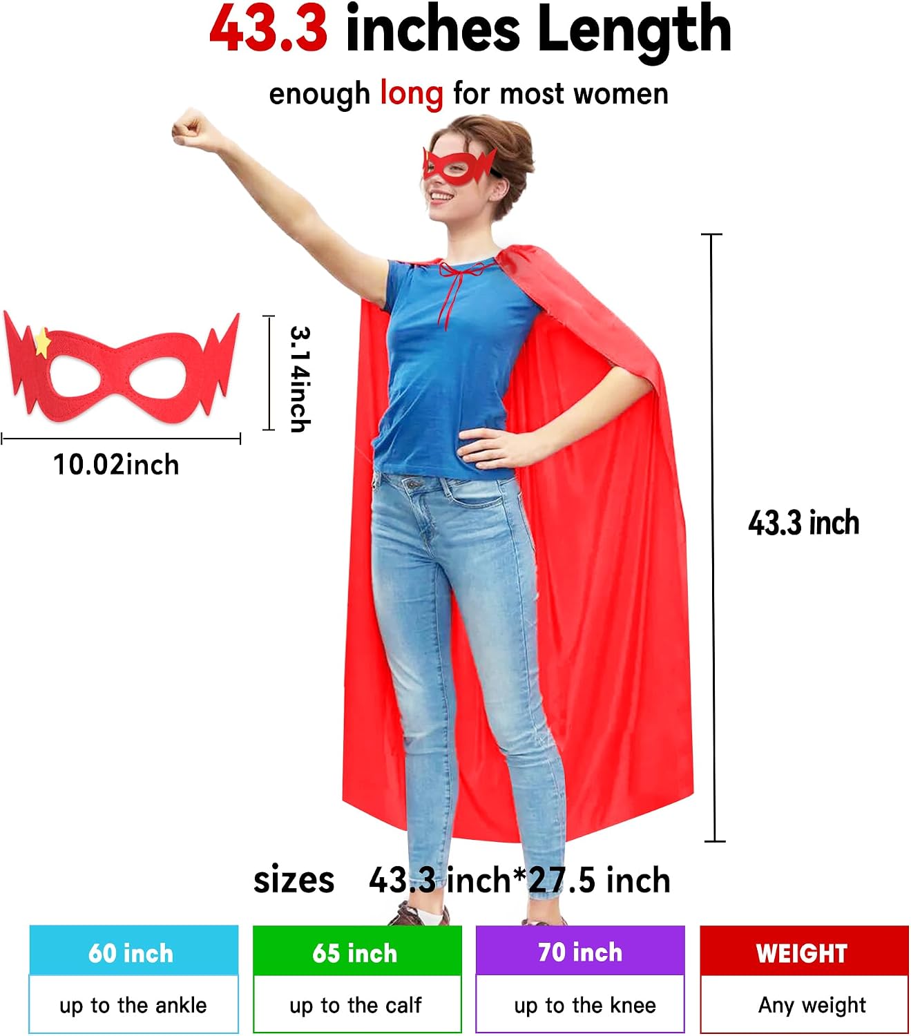 D.Q.Z Superhero Capes and Masks for Adults Bulk-Men Women Super Hero Costume Halloween Dress Up Party Favors -7 Pack