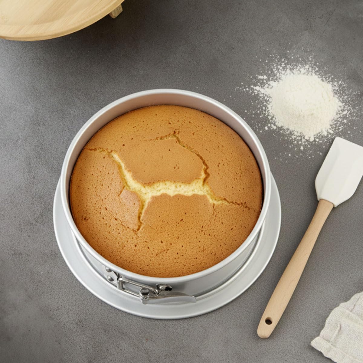 Guardini Professional Springform Cake Tin with 1 Drip Base, Suitable for Intensive Use, Anodized Recycled Aluminium, Diameter 23 x 7.5 cm, Silver