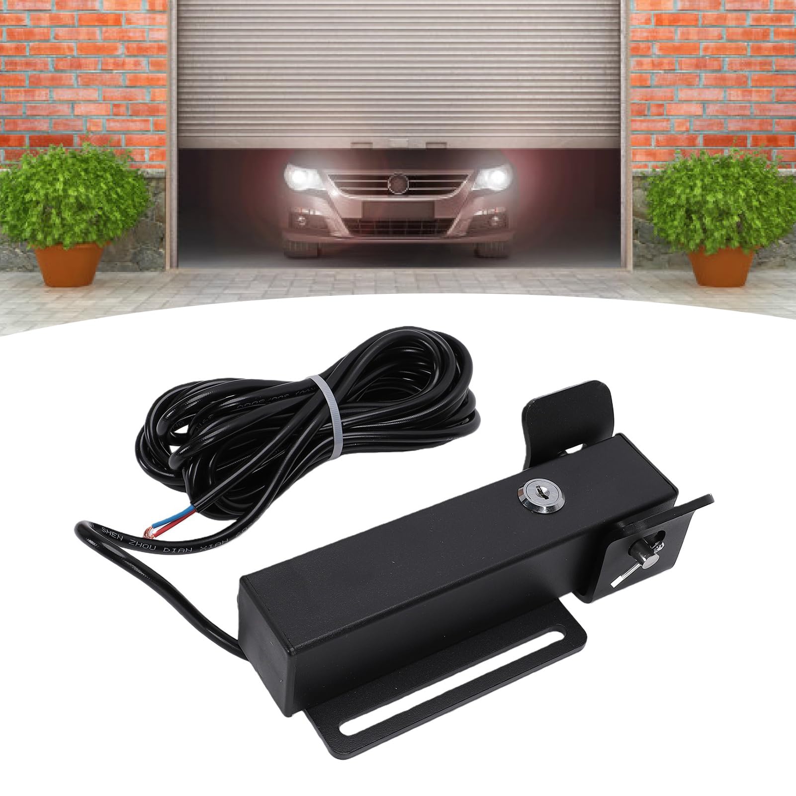 Luocute Serratura Elettrica per Porta, Chiusura Elettromagnetica 12V/24V | Compatibile con Cancelli Scorrevoli, 5A Stabili, da -20°C a 60°C, Sblocco in 1s, Struttura Solida da 2,5 Kg
