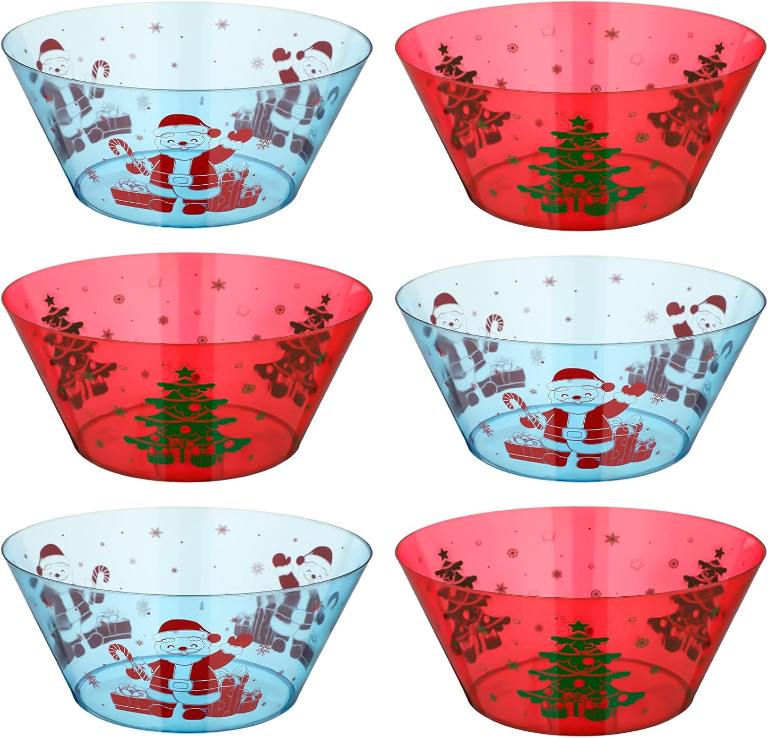 Nitial 6 Pcs Christmas Holiday Serving Bowl Christmas Tree