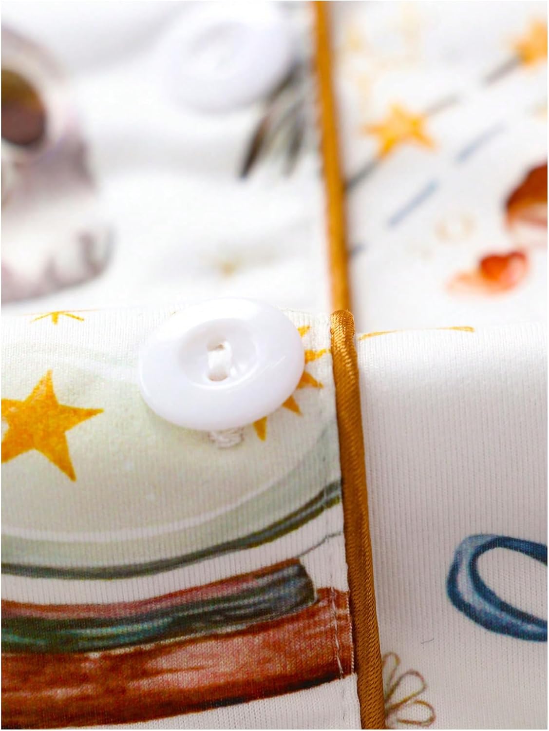 WDIRARA Women's Cute Cartoon Print 2 Piece Pajama Set Button Down Sleepwear Shorts Pjs Sets - Image 4