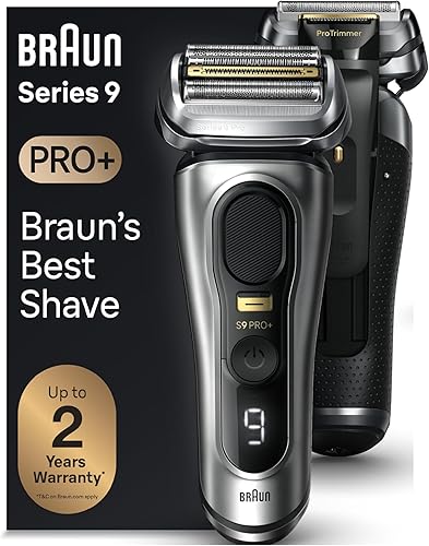 Braun Maquinilla de afeitar eléctrica Series 9 9517s PRO+ para hombres, 5 elementos de afeitado Pro y ProTrimmer de cabello largo de precisión,
