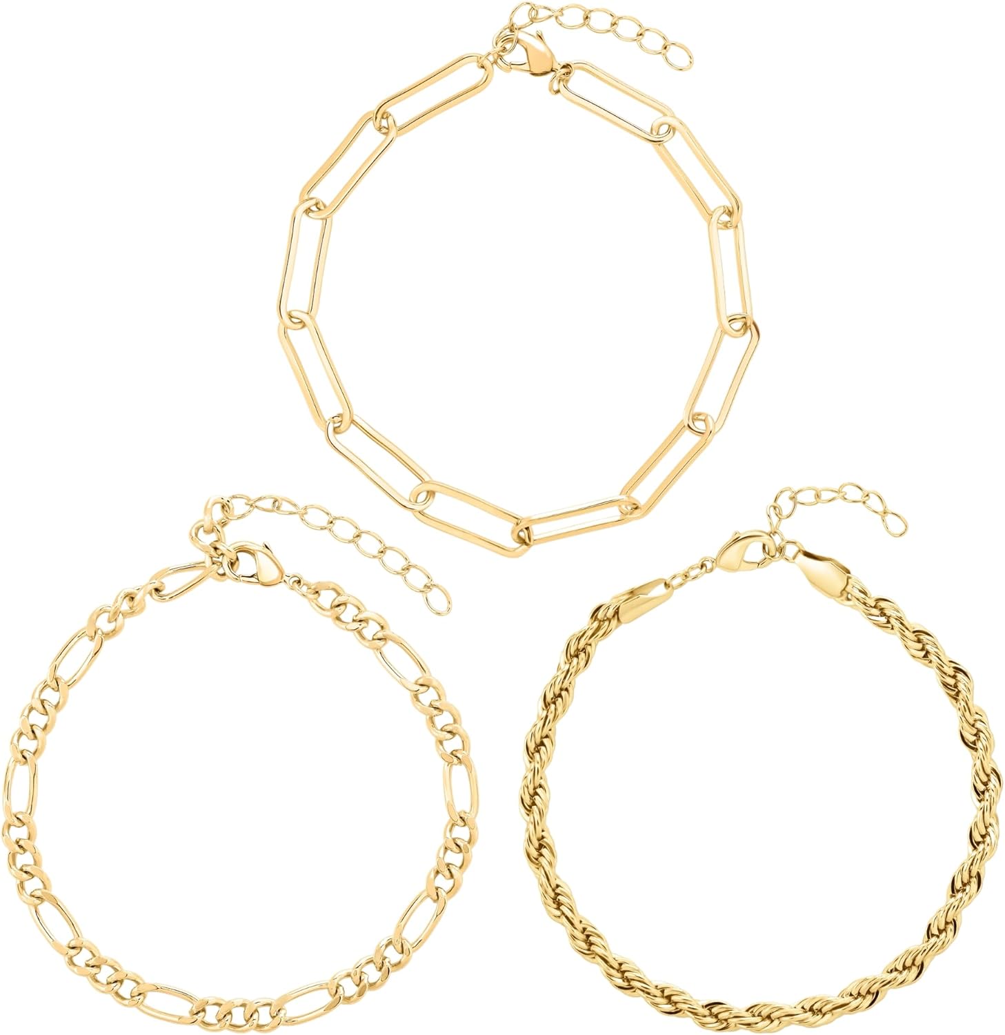 Amazon Essentials 14K Gold-Plated Bracelet Sets