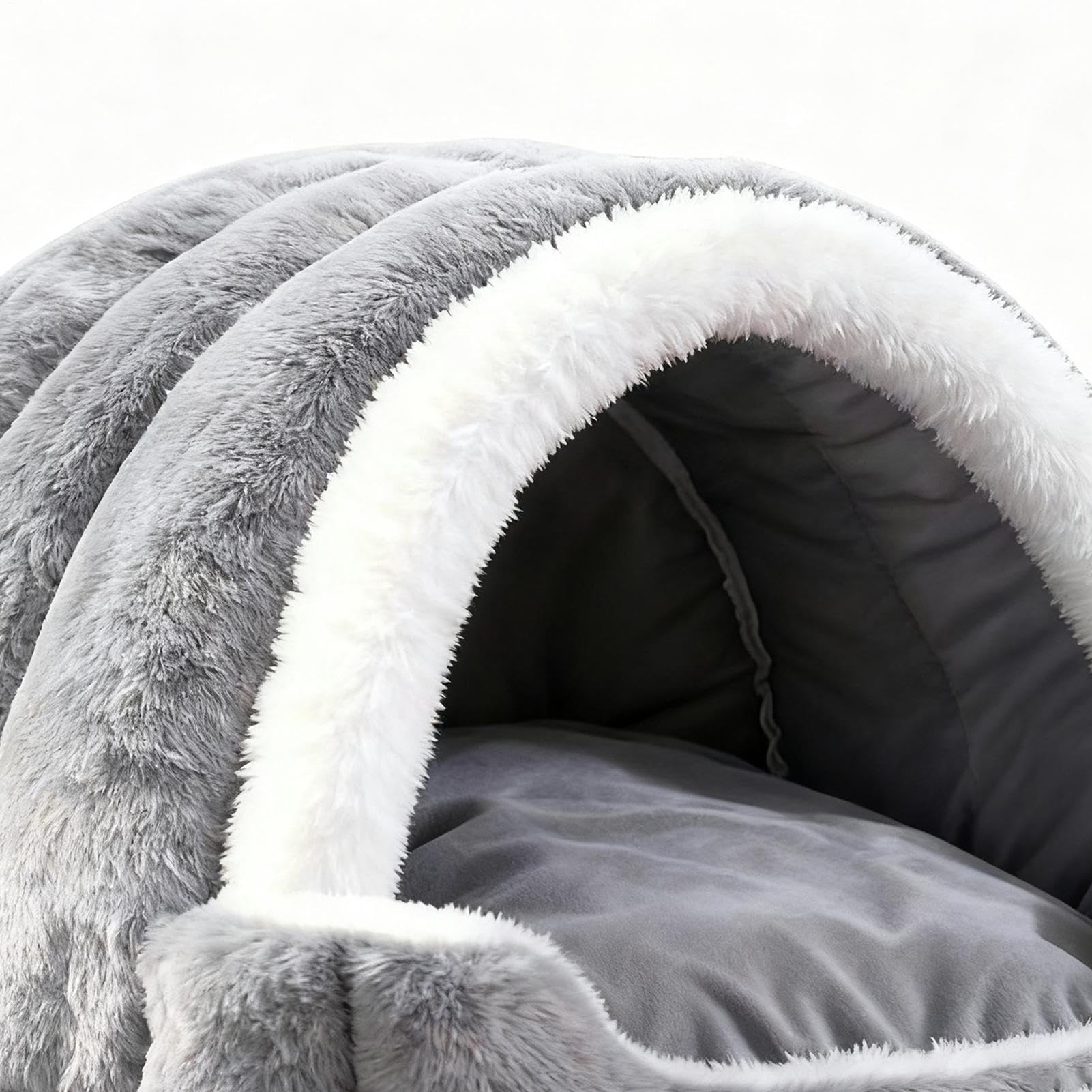 Cuccia Per Gatti A Forma Di Caverna Tenda Rilassante Per Il Sonno Degli | Tana Per Gatti Con Forma Di Casa E Tendina Per Soggiorno Camera Da Balcone Casa E