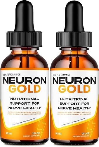 Neuron Gold Drops, Neuron Gold Premium para neuropatía y suplemento de apoyo a la salud nerviosa - Máxima fuerza, todos los ingredientes naturales,