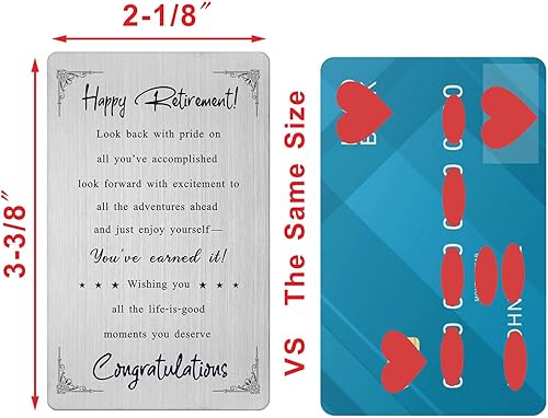 Miniatura 2 de Suoegigs Regalos de feliz jubilación para mujeres u hombres, tarjeta de jubilación grabada con mensaje de significado para él y ella, disfrútalo -