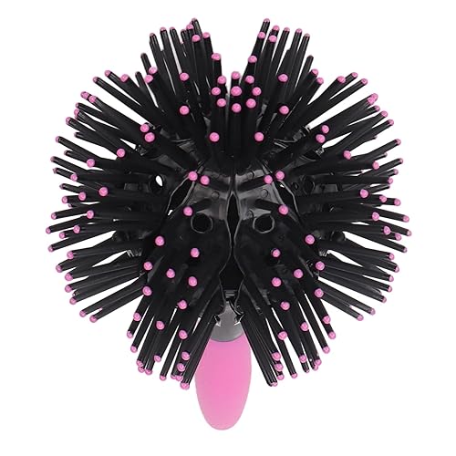 Miniatura 8 de 360 Dee Round Ball Peine, 3D Bomb Curl Cepillo de pelo de alta temperatura Resnce Styling Salon Redondo 360 Cepillo de pelo Herramienta de pelo
