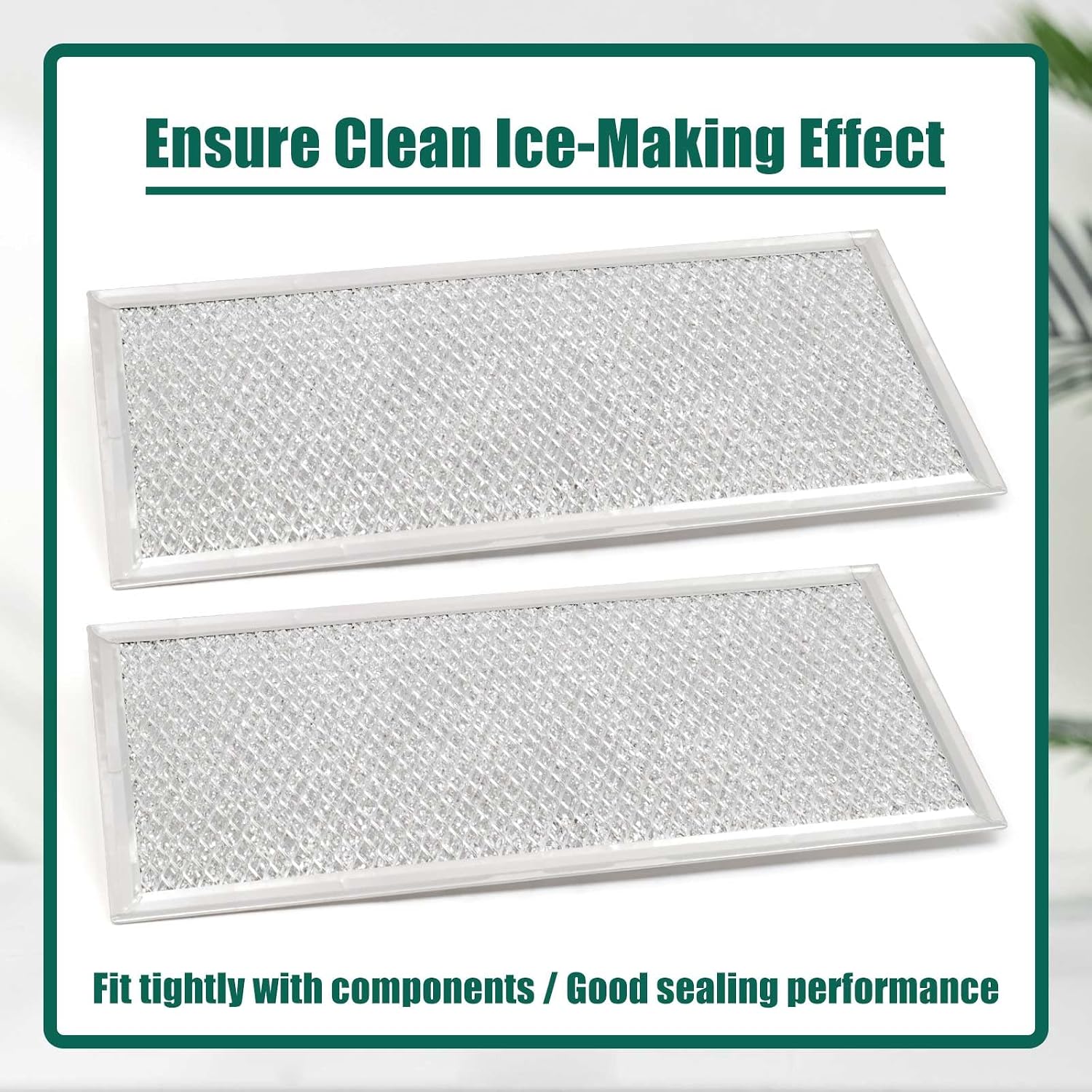 YUXIVCNE 2PCS 040002435 Air Filter Compatible with Manitowoc Ice Maker Aluminum Direct Replacement Parts for Commercial Ice-Making Machine