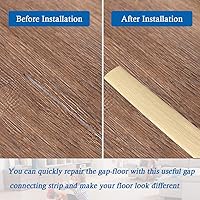 Vista 5 de Tira de transición de suelo autoadhesiva, tiras de cobertura de suelo laminado de vinilo de 1.57 pulgadas de ancho, divisores planos