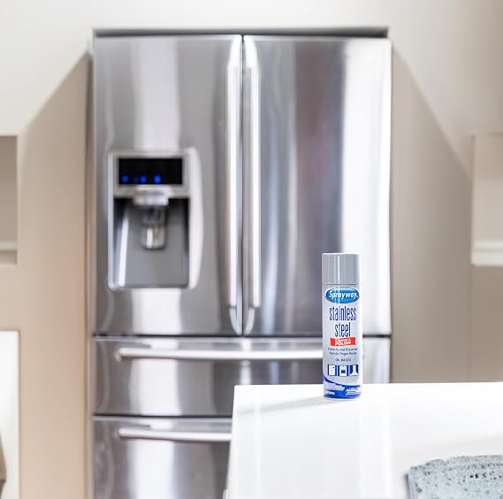 Sprayway Stainless Steel Cleaner Aerosol Spray (Oil-Based), 15oz, Pack of 6 | Cleans, Polishes, Protects | Resists Fingerprints, Foaming Action | Ideal for Stainless Steel Appliances & Surfaces