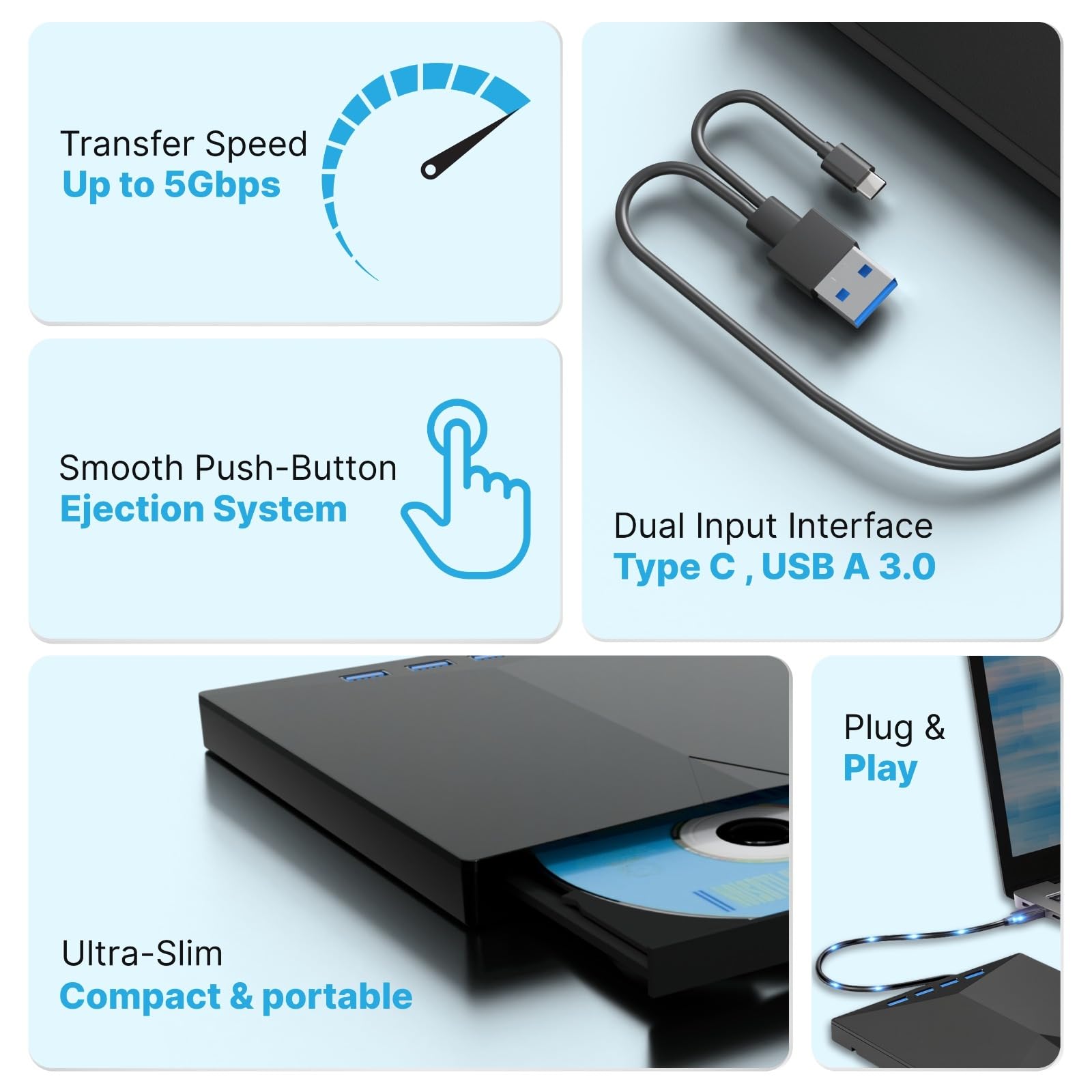Geonix 7-in-1 USB 3.0 External CD/DVD Drive -3 Geonix 7-in-1 USB 3.0 External CD/DVD Drive -3
