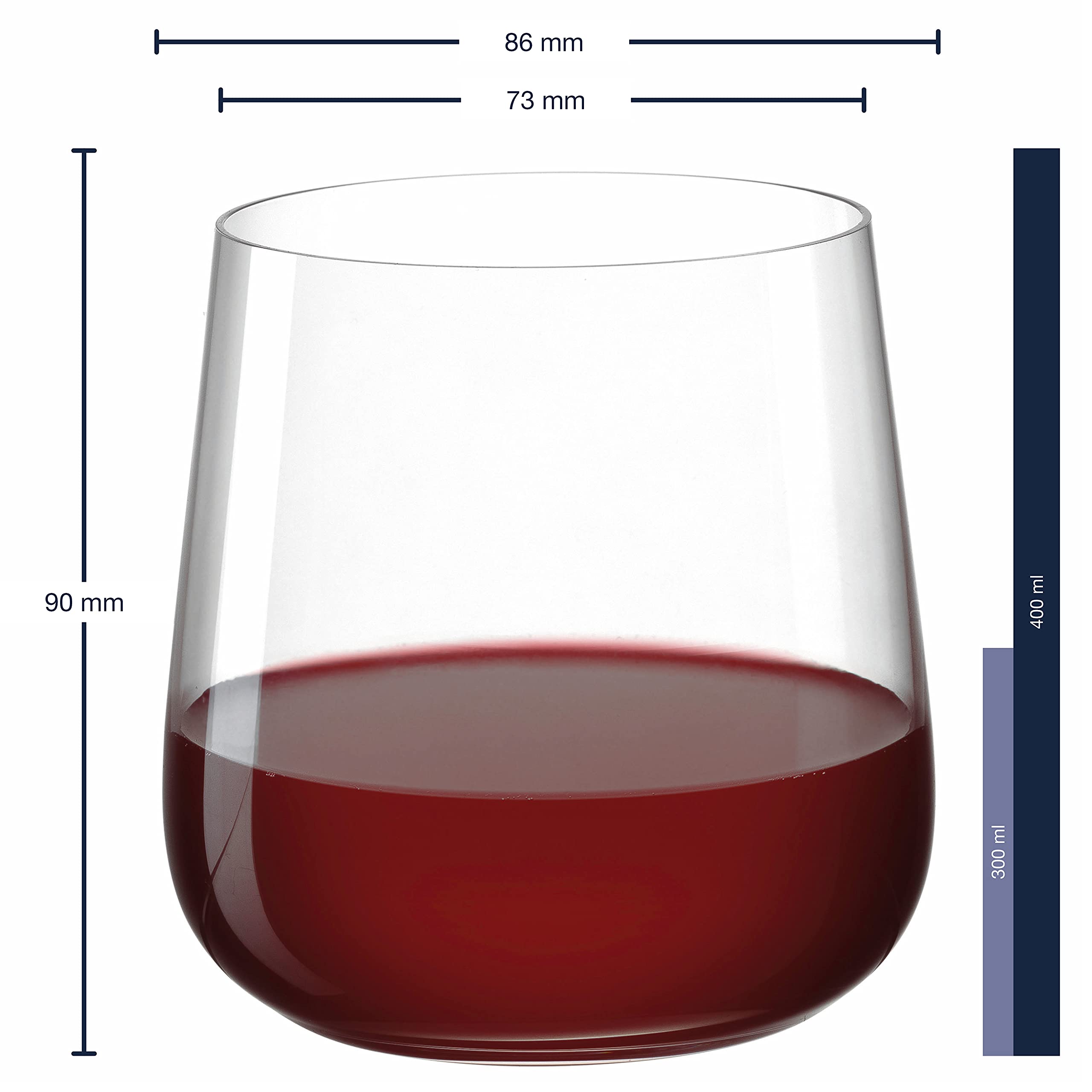 Copa De Vino Borgoña De 740 Ml En Set De 6 Unidades