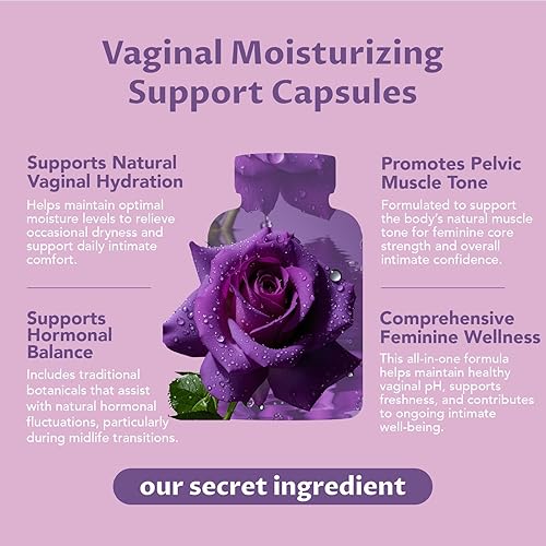 Miniatura 2 de Hidratante vaginal, Kacip Fatimah 1,000 mg y Manjakni 200mg para la salud íntima femenina, olmo resbaladizo para mujeres, vegano, 60 cápsulas