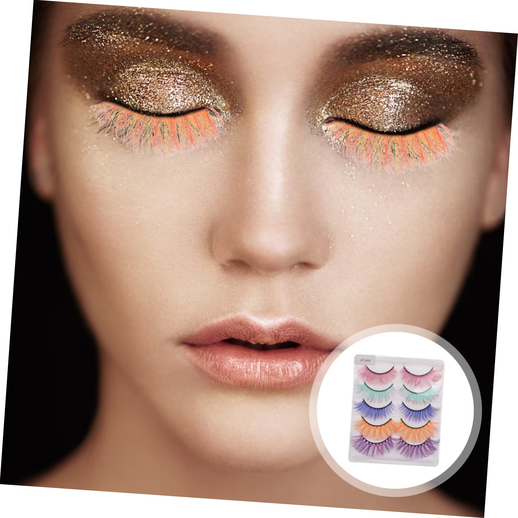 POPETPOP 25 Paia ciglia finte colorate cosplay ciglia finte estensioni delle Ciglia magnetiche 5d lunghe ciglia cosmetiche magnetico estendere 3d Imitazione
