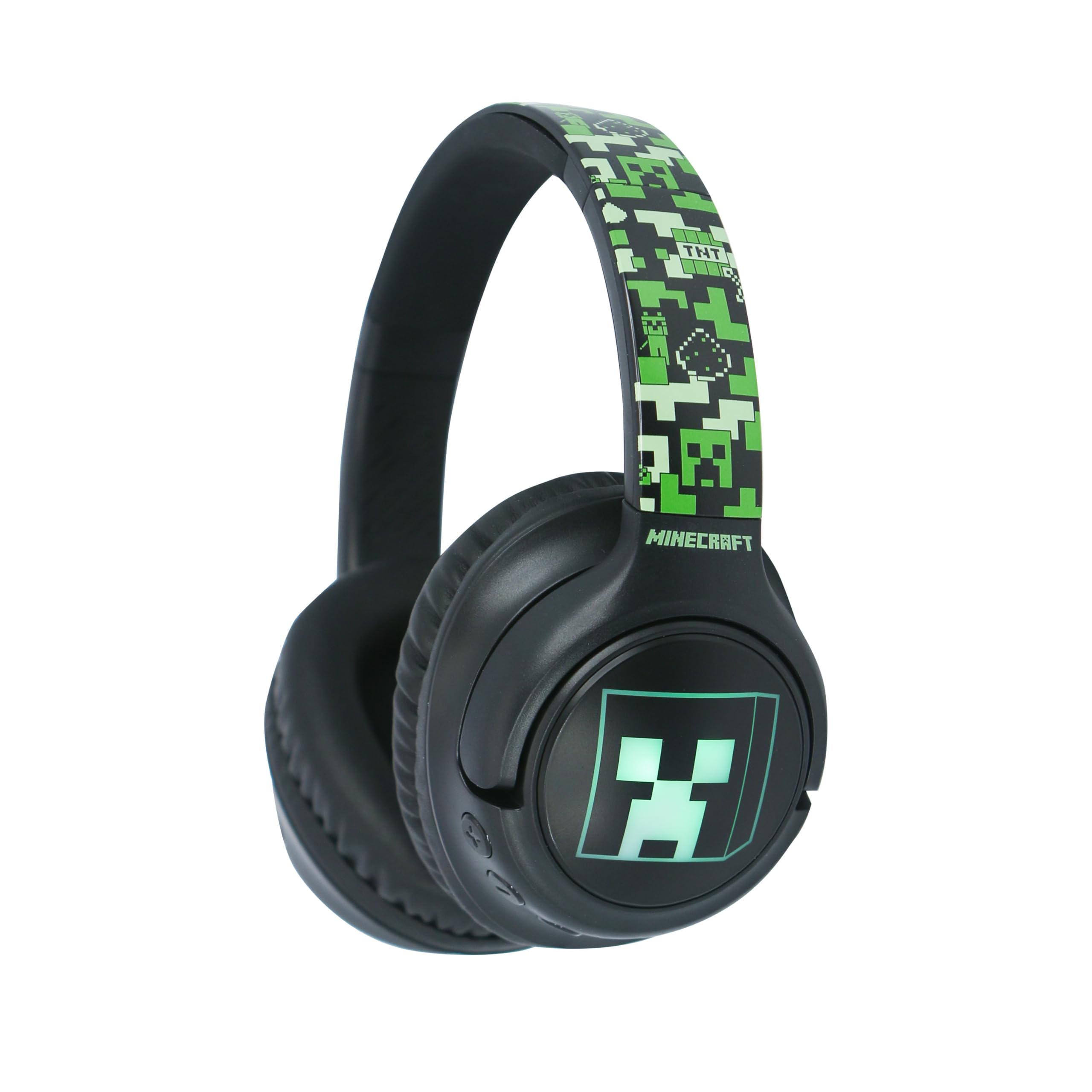 OTL Technologies Auriculares INALÁMBRICOS Minecraft Plegables con LUZ LED