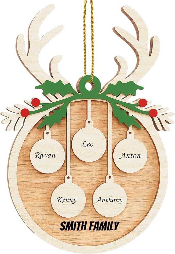 Christmas ornaments with names amazon Clearance