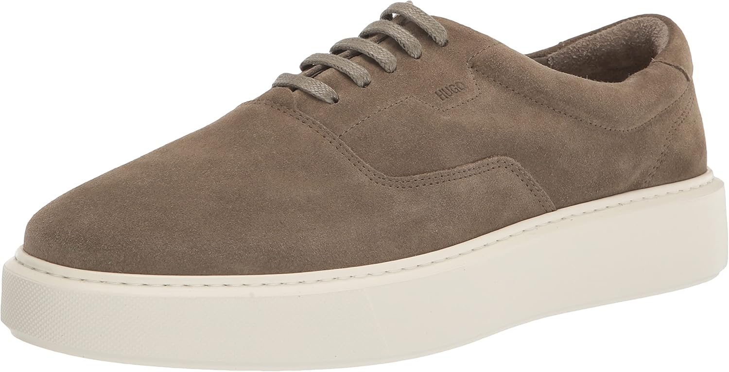 HUGO Full Suede Lace Up Sneaker Stone Beige