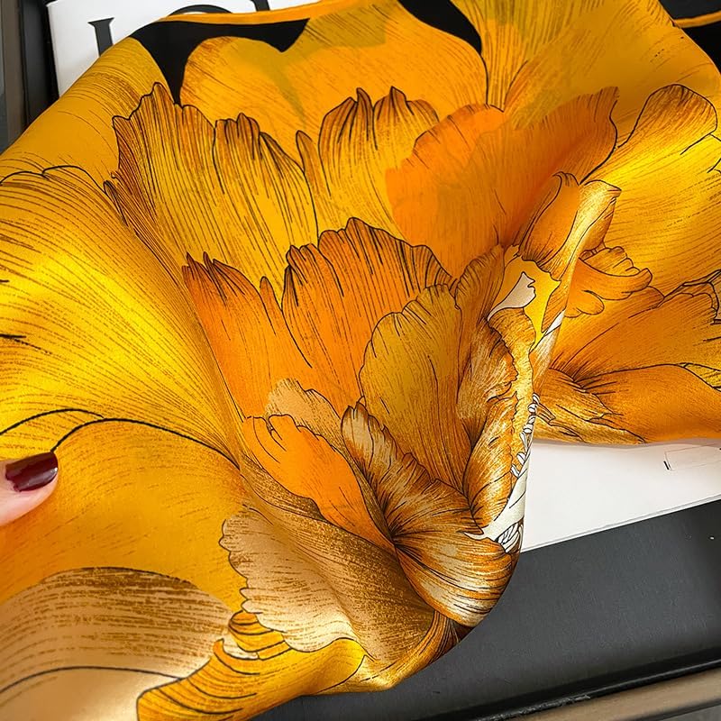 Mulberry Silk Scarfs Neck Scarf 21" Small Square Scarfs hair scarf bandana Neckerchief Headscarf for Women - Image 4