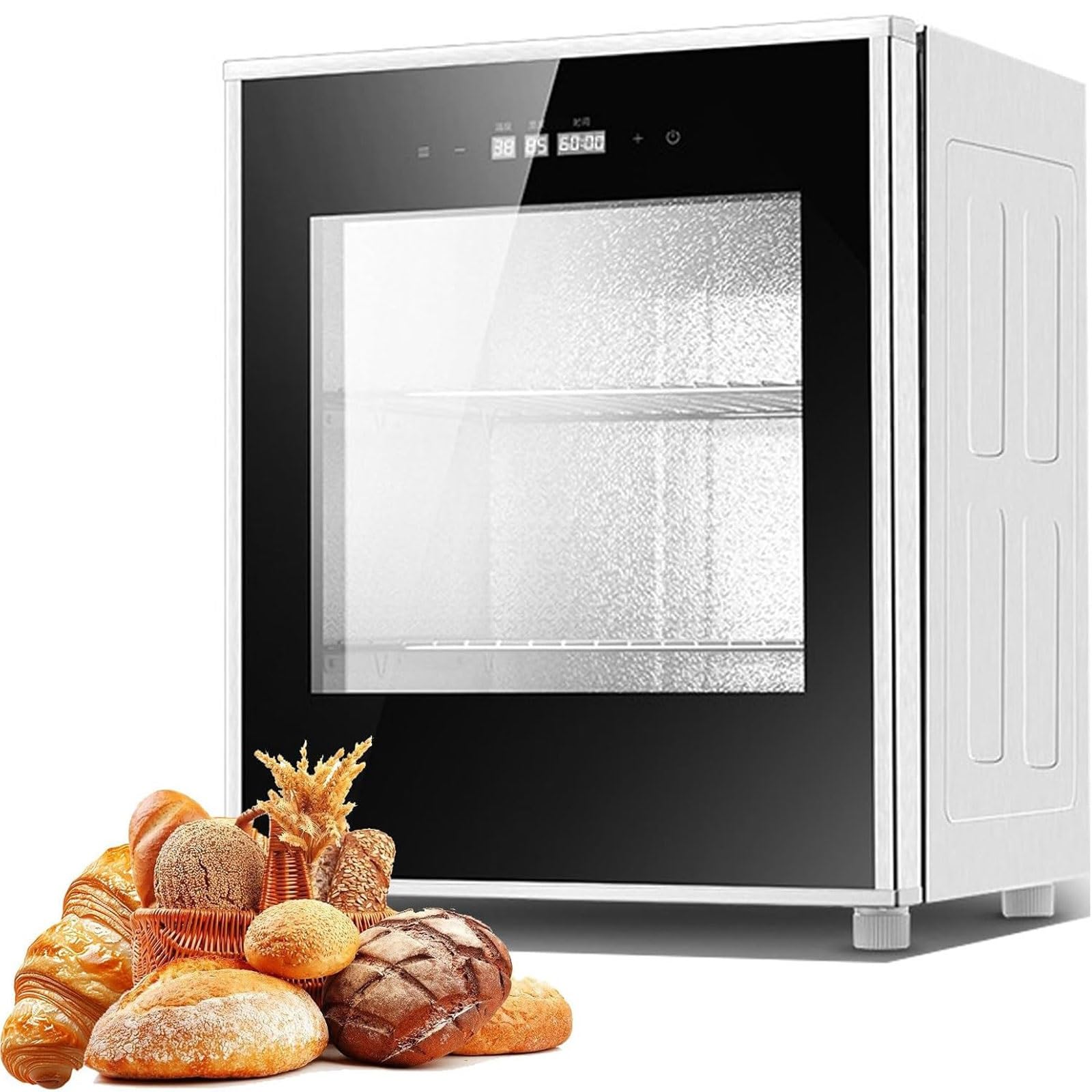 Elektrycznie ogrzewana szafka do pieczenia chleba, 40 l, komercyjna szafka do fermentacji ciasta z regulacją temperatury, 260 W, maszyna do fermentacji ciasta kuchennego, jogurtu, wina ryżowego, natto