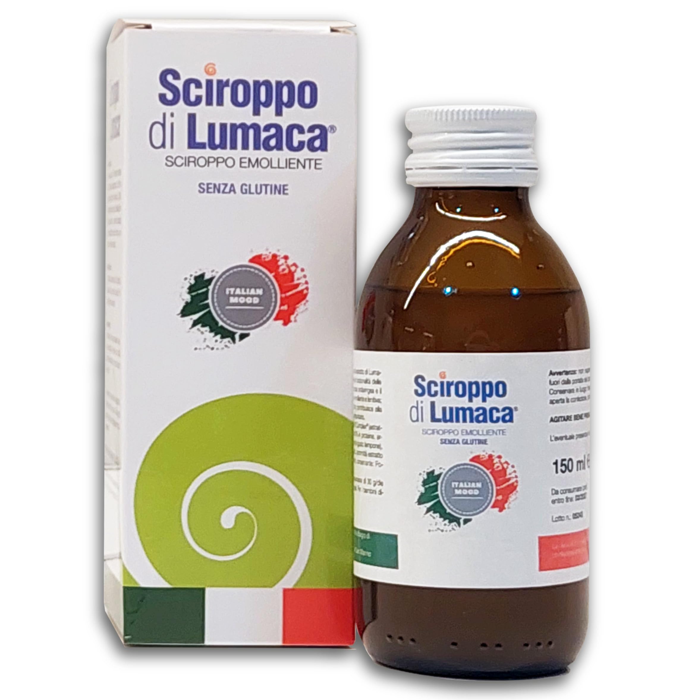 Italian Mood - Sciroppo di Lumaca 150 ml, Integratore Alimentare con Estratto di Lumaca e Grindelia per le Vie Respiratorie, con Vitamina C