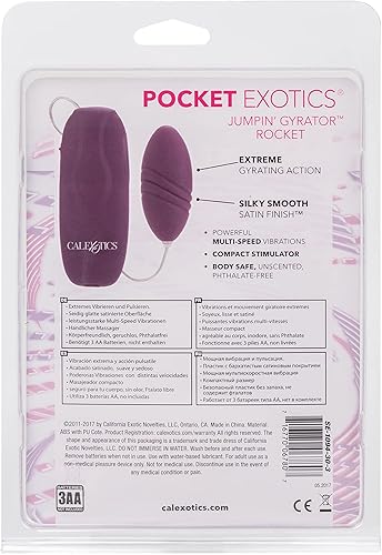 Vista 5 de CalExotics Novedades Jumpin? Cohete girador, morado Azul / Patchwork