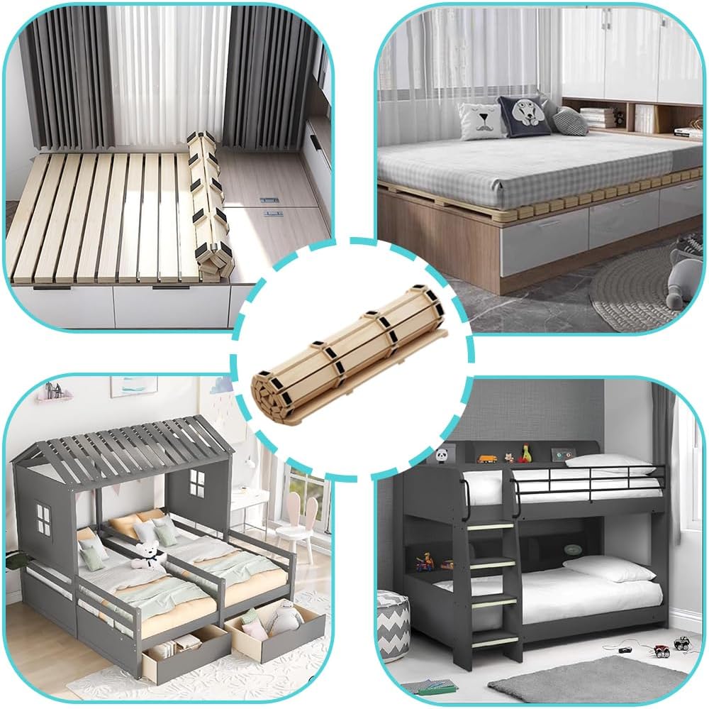 Solid Wood Mattresses, Japanese Floor Futon Mattresses, Folding Bed Frames, Roll-Up Slatted Beds, Box Spring Mattresses Or Replacement Bed Slats for Bedroom and Living Room,74.8 * 53.2in
