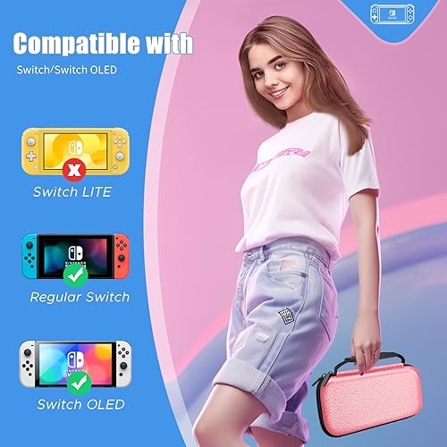 Miniatura 3 de homicozy Carrying Case for Nintendo Switch and Switch OLED Console,Hard Travel Case Shell Pouch for Nintendo Switch Console & Accessories,Protective