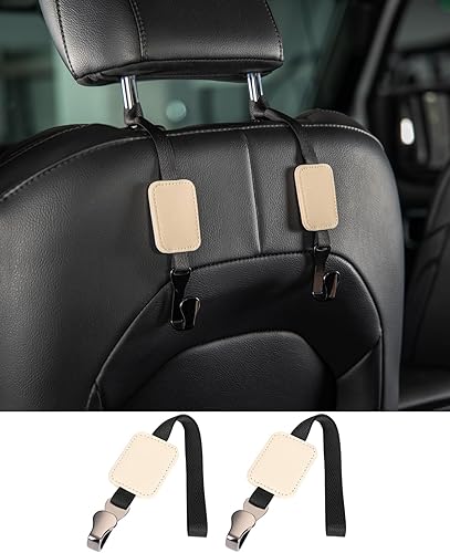 Ganchos para bolso de automóvil, paquete de 2 soportes para bolsos de automóvil, soportes para reposacabezas de automóvil para colgar bolsos y