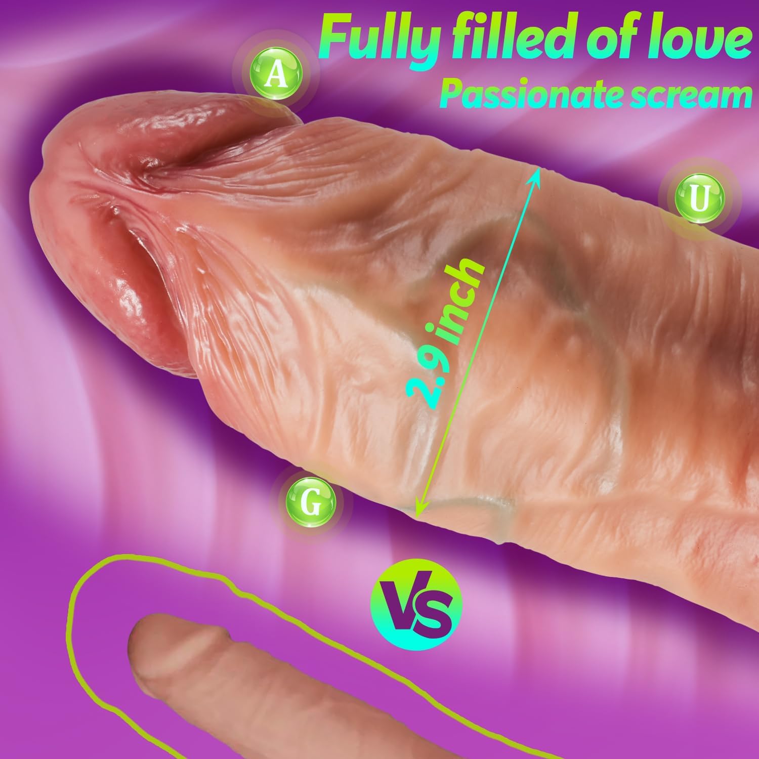 9'' Girth Realistic Huge Thick Dildo - 10 Inch Long Big Dildo with Strong Suction Cup, Dual Density Realistic Anal Dildos for Women Men Couples Sexual