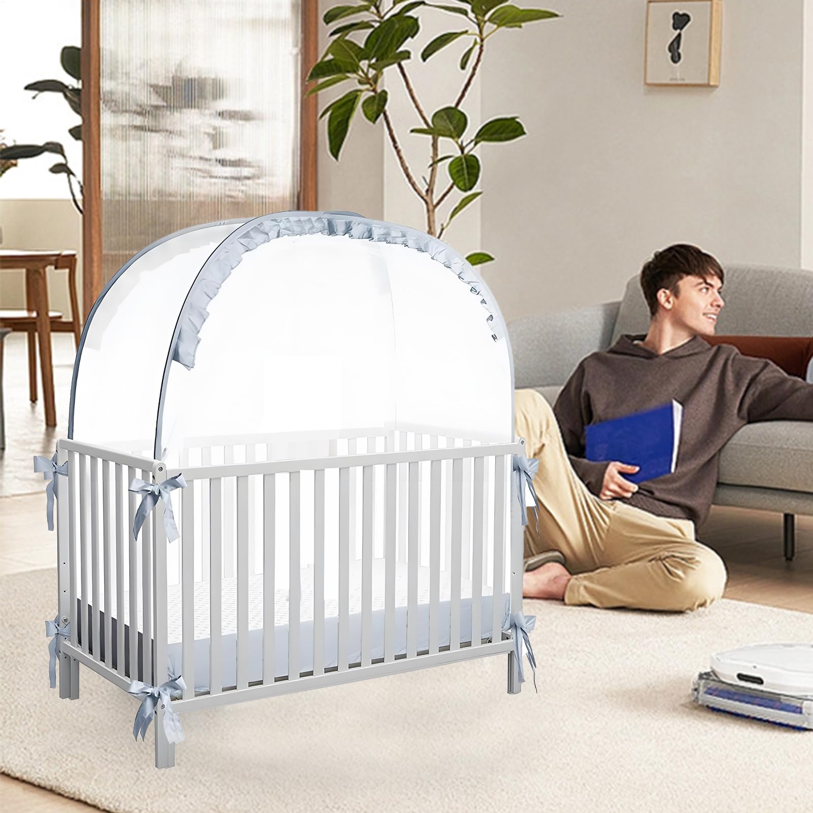Filet de Berceau pour Garder bébé en Toute sécurité Pop-up en Respirante | Tente de lit pour bébé empêchant de grimper hors du lit Utilisable pour la crèche, la chambre, l'école, l