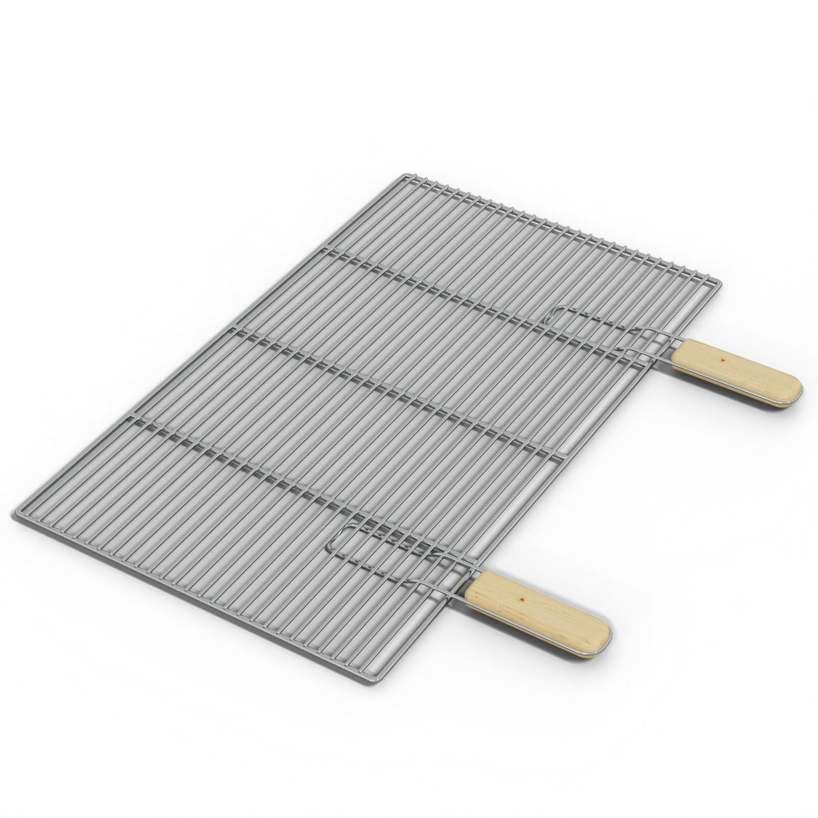 Griglia in acciaio inox HAGO 67x40 cm per barbecue a gas con maniglie