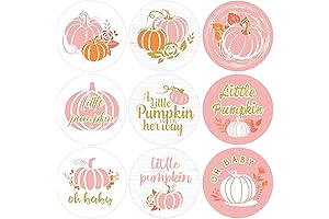 540-Piece Pink Little Baby Shower Stickers for Pumpkin Candy