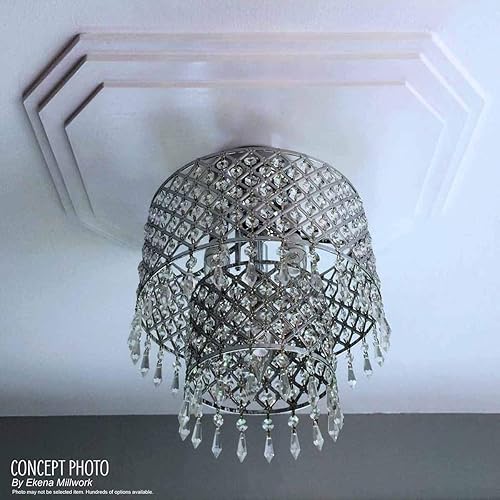 Miniatura 29 de Ekena Millwork CM11LI Medallón de techo Linus, 11 14"OD x 1 18"P 11 14", imprimado en fábrica