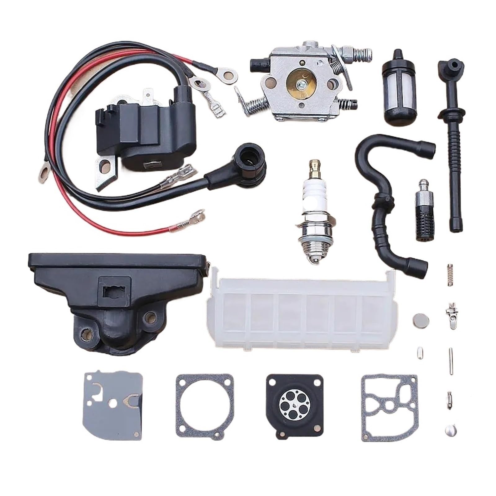 Bobina de Encendido del carburador y Filtro de Aire for Motosierra 021, 023, 025, MS250, MS210, MS230, Kit de reparación de carburador 1123, 120 y 1651