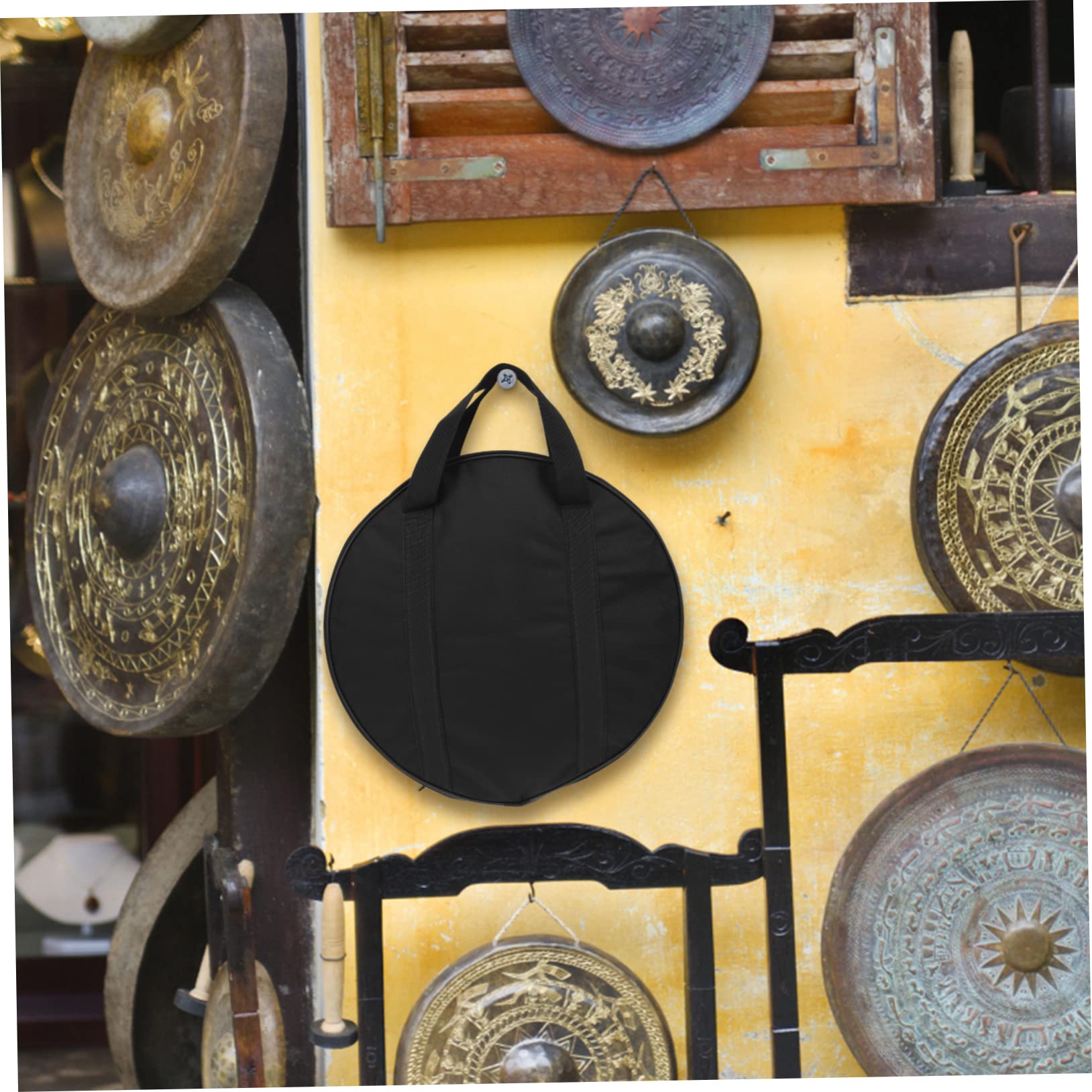 Milisten Thickened Gong Protective Bag 15.75 Inch Portable Cymbal Storage Case with Smooth Zipper for Secure Instrument Transport - Image 2