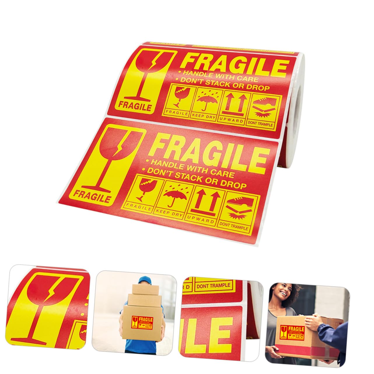 Gatuida Etichette Adesive di Avvertenza Fragile Etichette per Imballaggio e Spedizione Adesivi per Trasloco e Bagagli Adesivi per Superfici Multiple