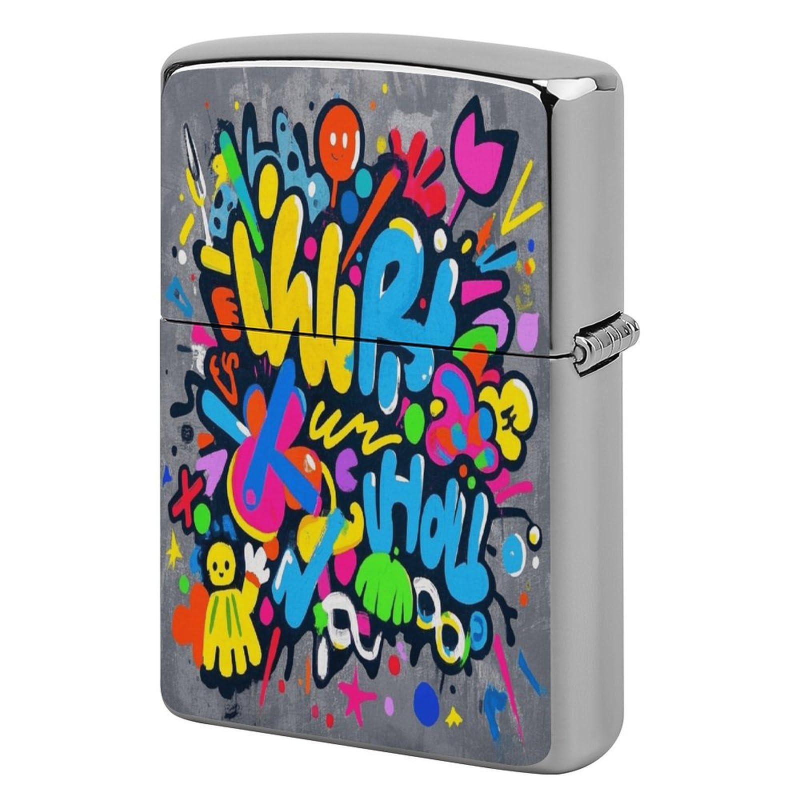 Fekiloot Style Graffiti Lighter Case Cover Metal Lighter Case