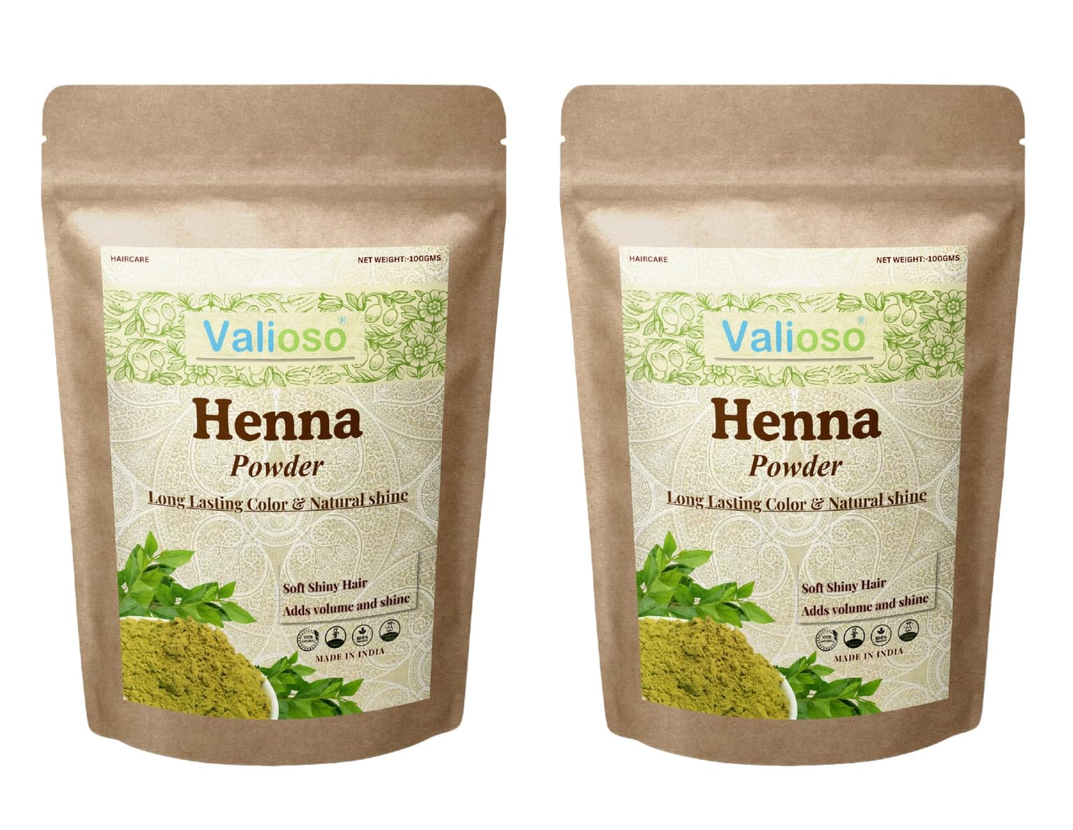 Valioso 100% Pure Henna Powder for Hair Colour (Mehandi) for Hair, Hands & Feet (200g)-image-9