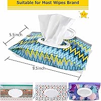 Vista 3 de Dispensador de toallitas con 2 soportes portátiles recargables para toallitas, caja grande reutilizable para toallitas desechables, contenedor