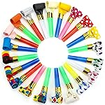Koogel 100 PCS Party Blowers Blowouts Noisemaker Set, Fun Colorful Whistles & Horns for Christmas, New Year\'s Eve & Birthday Graduations Party Favors, Adult & Kids Celebration Supplies