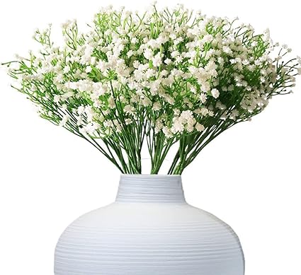 Amazon White 10pc Artificial Baby Breath Gypsophila Flower Wedding Home Decor Gift White Huanhuatiancheng 造花