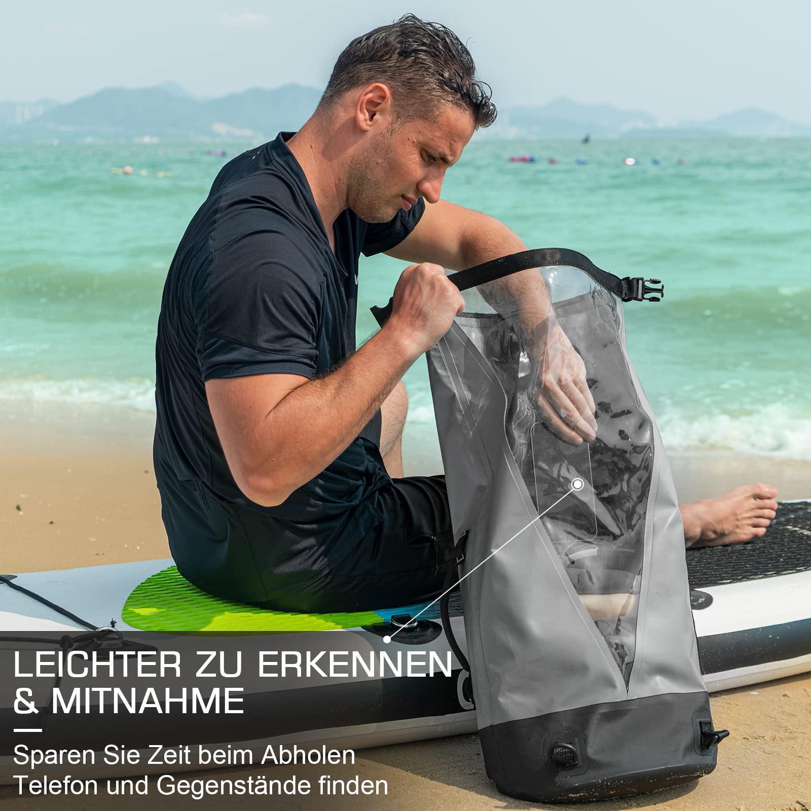 Wasserdichter Rucksack - Dry Bag 20L 30L 40L 45L Wasserfester Rucksack Seesack Wasserdicht für Kajak, Kanu, Camping, Trekking, Wandern, Segeln oder andere Wassersportarten