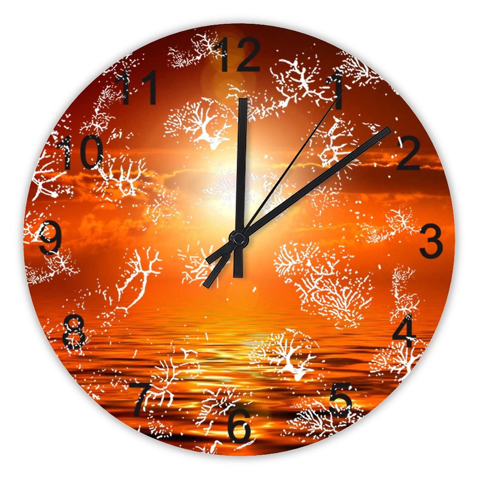 Horloge murale silencieuse sans tic-tac à piles pour bureau et cuisine