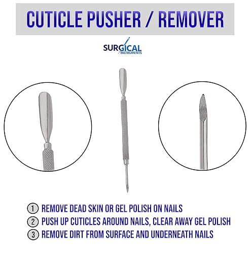 Miniatura 5 de Juego de manicura profesional, kit de cuidado de uñas de viaje, cortaúñas, pinza de cutícula, empujador de cutícula, cortador de uñas, kit de aseo