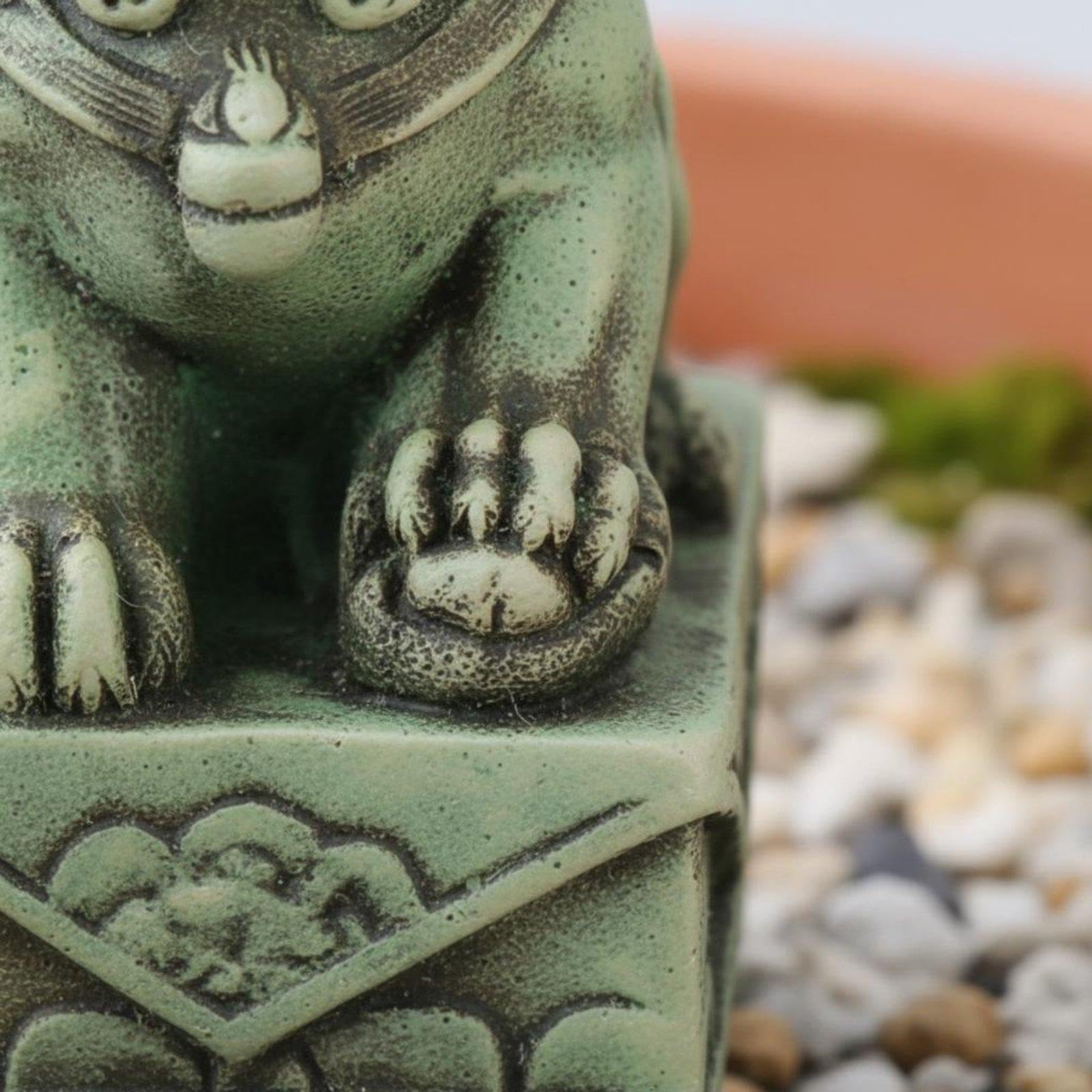 20 Pièces Figurine Lion Résine Statue Foo Chiot Ensemble Mini Sculptures Protectrices Résine pour Décor Intérieur Extérieur Adapté Au, 6 pièces