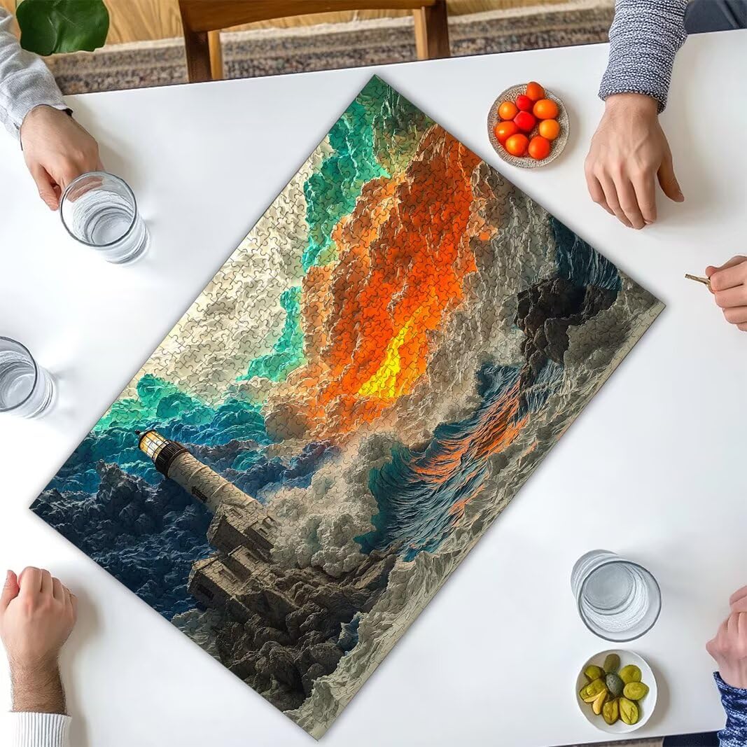 Puzzle 1500 sztuk, drewniane puzzle reflektory dla dorosłych, prezenty