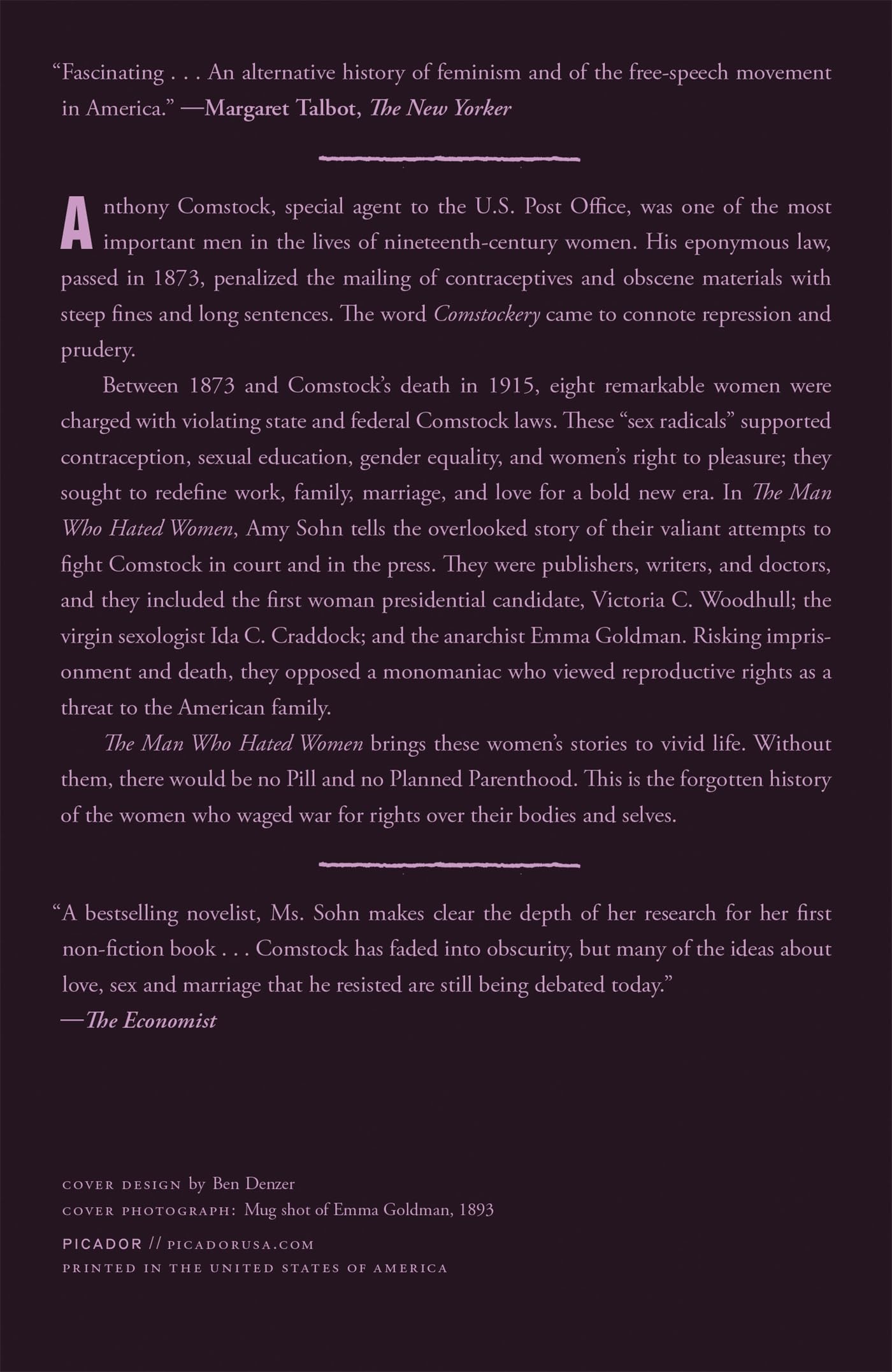 The Man Who Hated Women: Sex, Censorship, and Civil Liberties in the Gilded Age