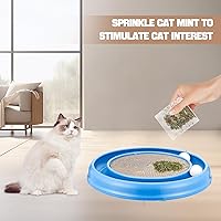 Vista 5 de Cat Scratching Board with Balls for Cats Grinding Claw, Round Cat Scratcher Interactive Toy, Cat Ball Track Scratcher Pad for Cats Exercise