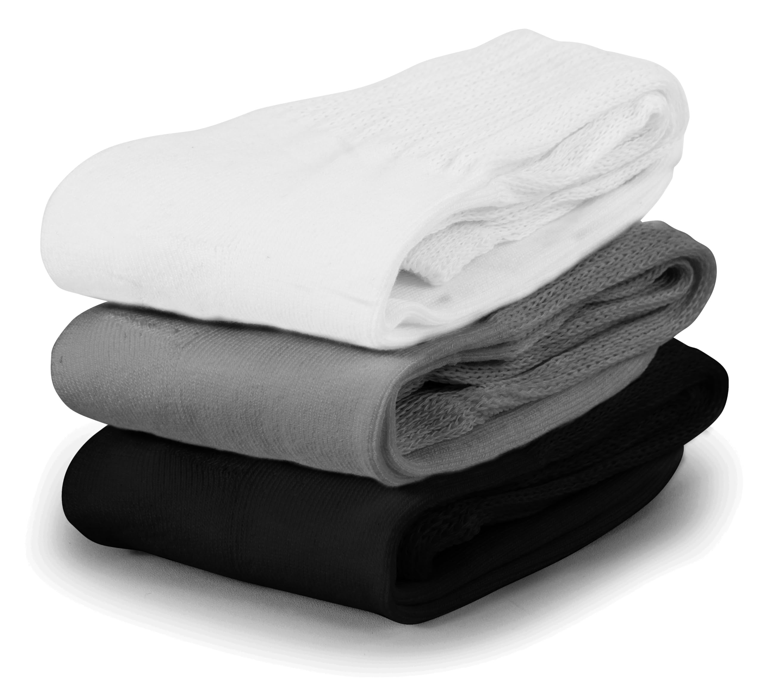 BomKinta Crew Slouch Socks Women - Retro Scrunch Short Sock - Soft Solid Ankle Socks Size 5-11: Black White Grey -3 Paris